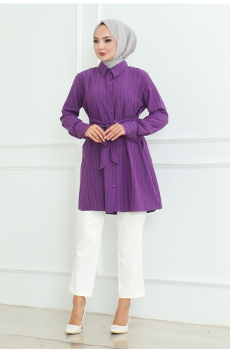 Tunique Chemise à Nouer 9007-04 Pourpre 9007-04