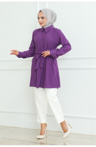 Tunique Chemise à Nouer 9007-04 Pourpre 9007-04