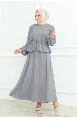 Skirted Hijab Suit 2088-06 Gray 2088-06