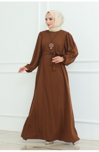 Liva Hijab-Kleid 2087-02 Braun 2087-02