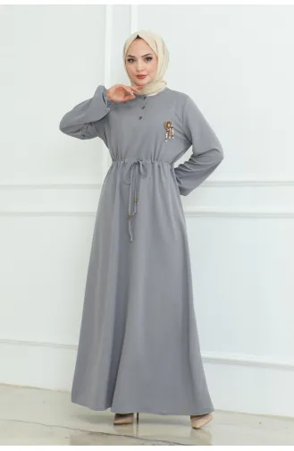 Robe Mine A Dentelle 2089-02 Gris 2089-02