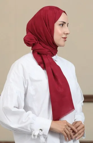 Cotton Jacquard Shawl 2071-04 Claret Red 2071-04