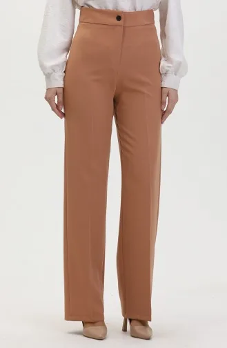 Buttoned wide Leg Trousers 8013-03 Camel 8013-03