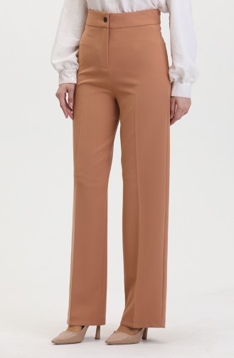 Buttoned wide Leg Trousers 8013-03 Camel 8013-03