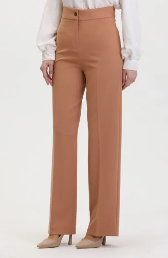 Buttoned wide Leg Trousers 8013-03 Camel 8013-03