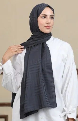 شال جاكار 90170-09 رمادي غامق 90170-09