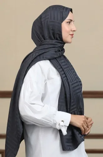 شال جاكار 90170-09 رمادي غامق 90170-09