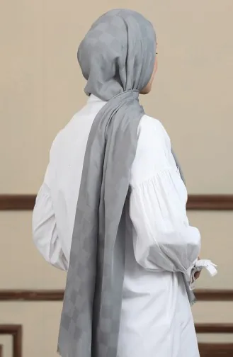 Châle Jacquard Coton 2071-02 Gris 2071-02