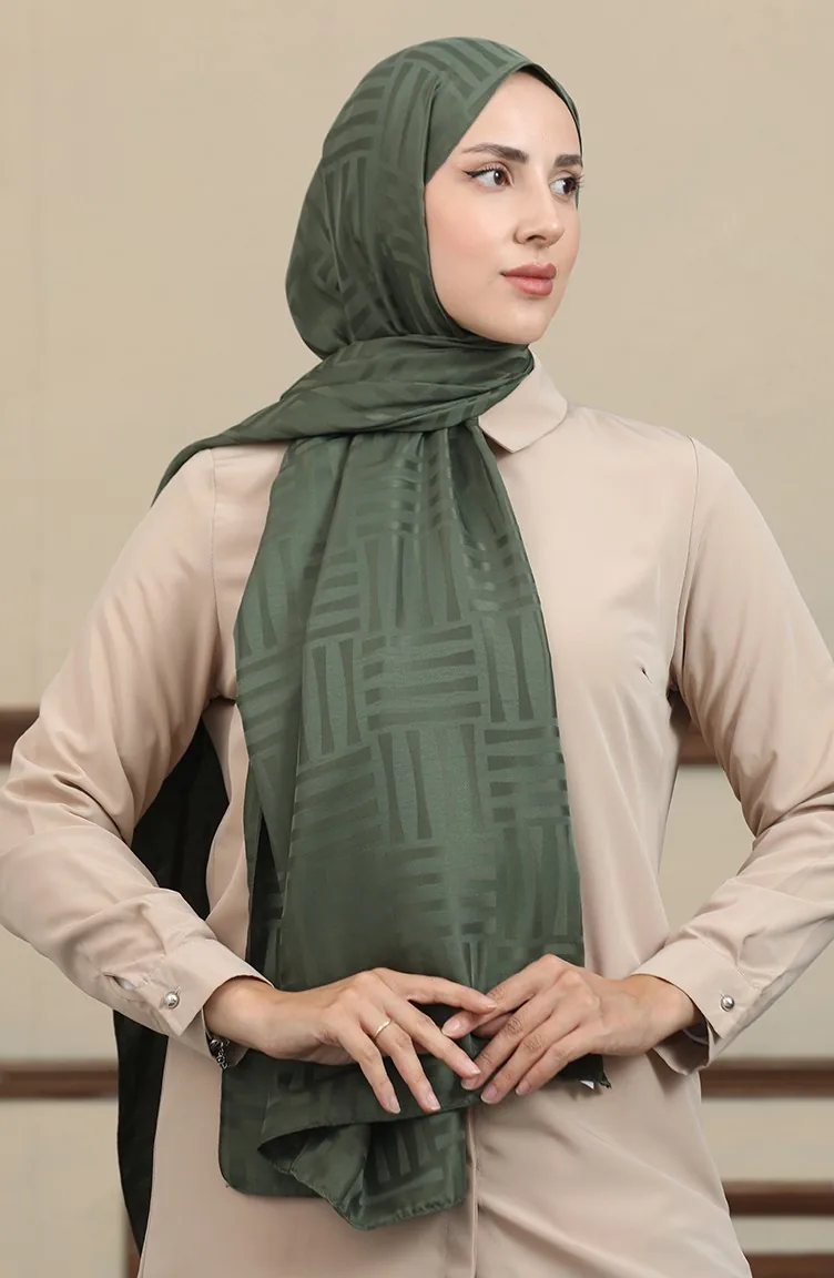 Châle Jacquard 90170-04 Khaki 90170-04
