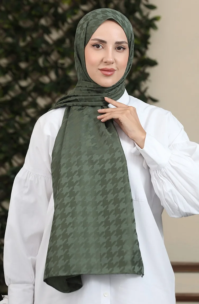 Jakarlı Şal 90172-05 Haki
