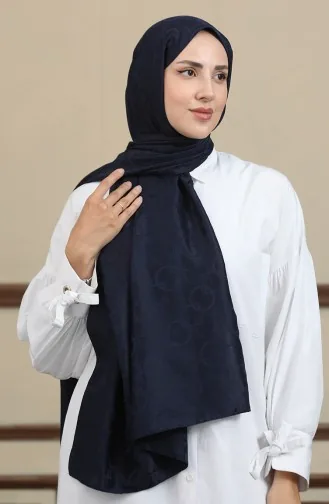 Jacquard Shawl 90171-14 Navy Blue 90171-14