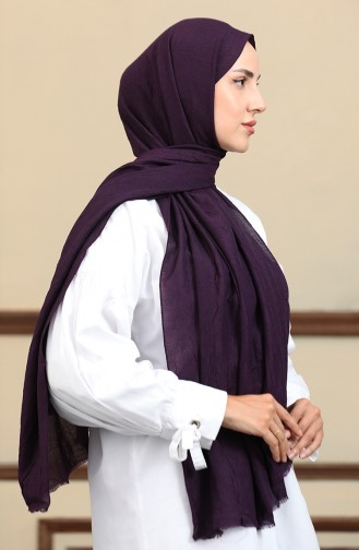 Bambu Kraş Şal 90173-12 Mürdüm