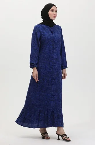 Viscose Long Sleeve Dress 6677-02 Saxe 6677-02