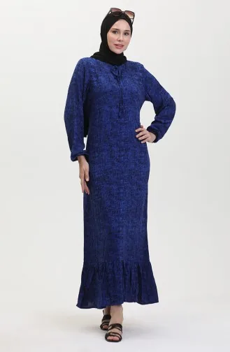 Viscose Long Sleeve Dress 6677-02 Saxe 6677-02