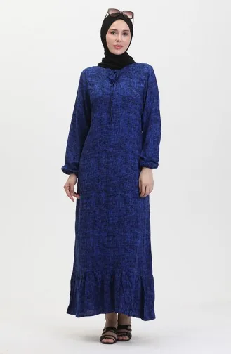 Viscose Long Sleeve Dress 6677-02 Saxe 6677-02