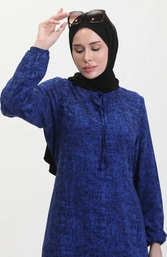 Viscose Long Sleeve Dress 6677-02 Saxe 6677-02