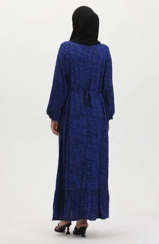 Viscose Long Sleeve Dress 6677-02 Saxe 6677-02