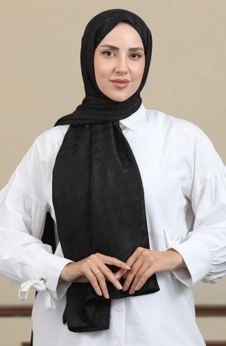 Jakarlı Şal 90172-01 Siyah