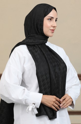 Jakarlı Şal 90172-01 Siyah