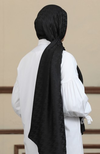 Jakarlı Şal 90172-01 Siyah