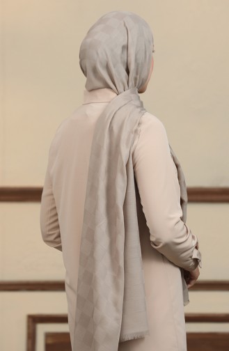 Katoenen Jacquard Sjaal 2071-07 Mink 2071-07