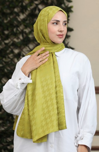 شال جاكار 90172-13 أخضر زيتي 90172-13
