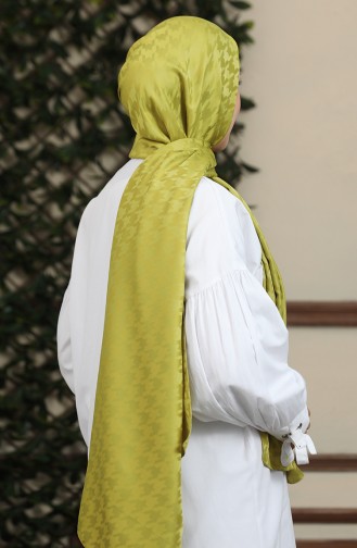 شال جاكار 90172-13 أخضر زيتي 90172-13