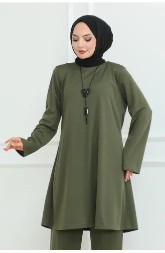 Oversize Two Piece Suit 0093-02 Khaki 0093-02