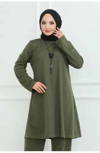 Oversize Two Piece Suit 0093-02 Khaki 0093-02