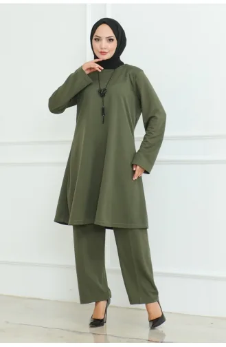 Oversize Two Piece Suit 0093-02 Khaki 0093-02
