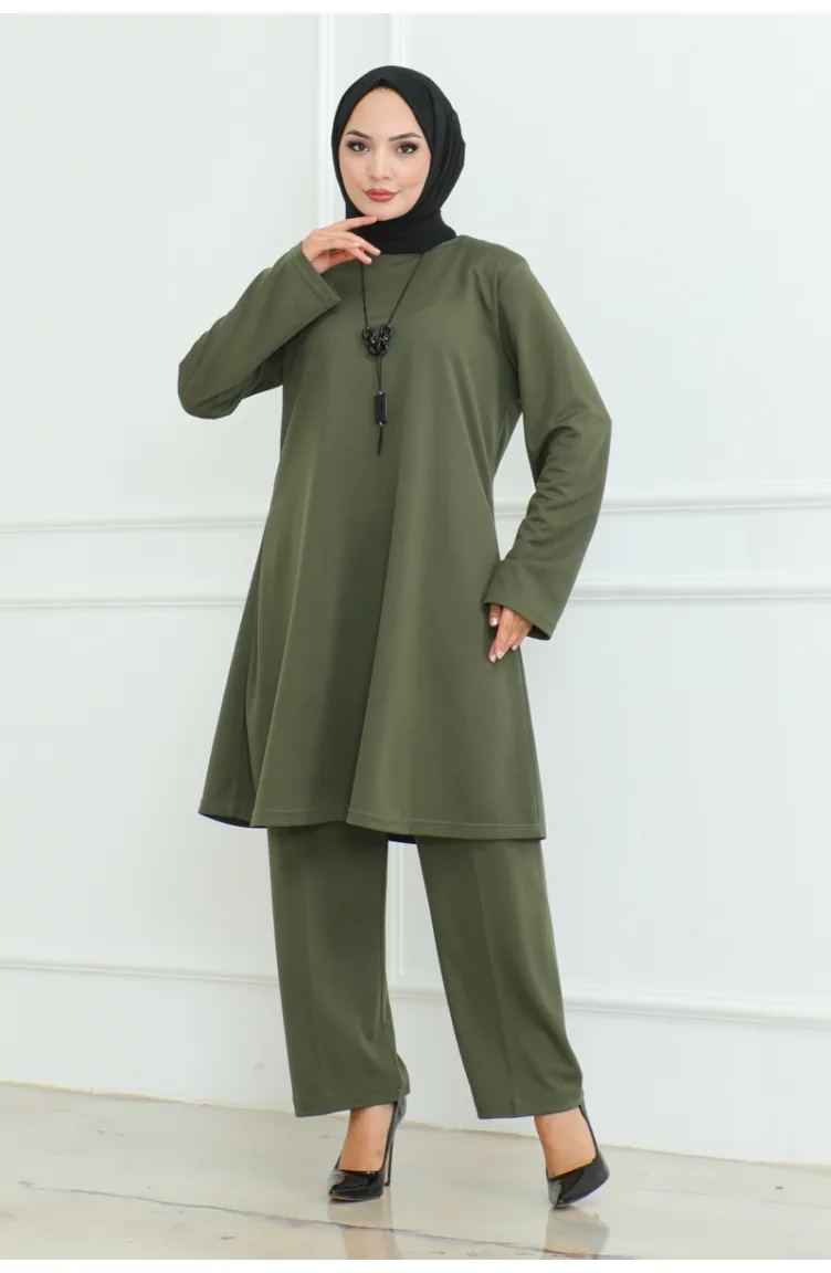 Oversize Two Piece Suit 0093-02 Khaki 0093-02