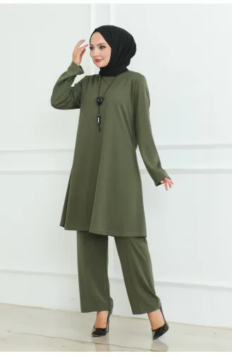 Oversize Two Piece Suit 0093-02 Khaki 0093-02