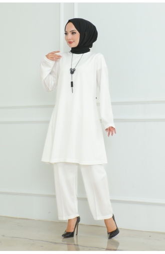 Ensemble Deux Pièces Oversize 0093-04 Blanc 0093-04