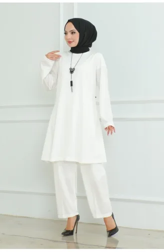 Ensemble Deux Pièces Oversize 0093-04 Blanc 0093-04