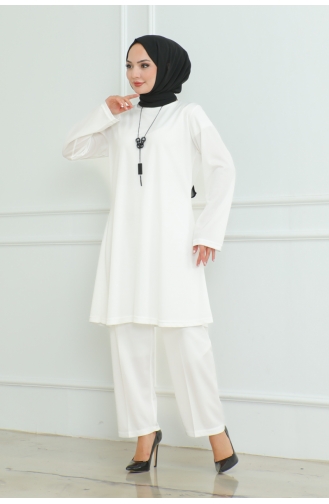 Ensemble Deux Pièces Oversize 0093-04 Blanc 0093-04