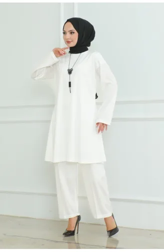 Ensemble Deux Pièces Oversize 0093-04 Blanc 0093-04