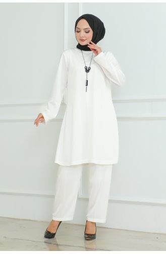 Ensemble Deux Pièces Oversize 0093-04 Blanc 0093-04