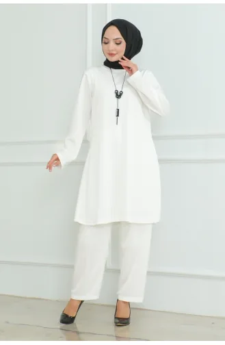 Ensemble Deux Pièces Oversize 0093-04 Blanc 0093-04