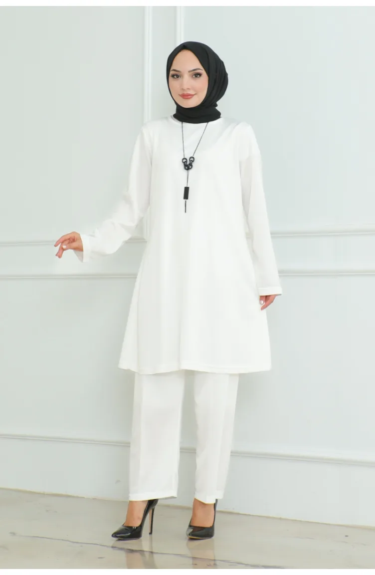 Ensemble Deux Pièces Oversize 0093-04 Blanc 0093-04