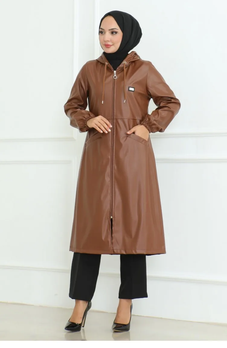 Lederdetailliertes Cape Tan 19213 15284
