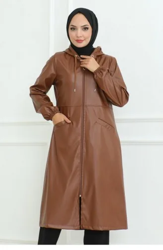 Lederdetailliertes Cape Tan 19213 15284