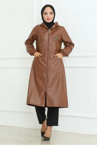 Lederdetailliertes Cape Tan 19213 15284