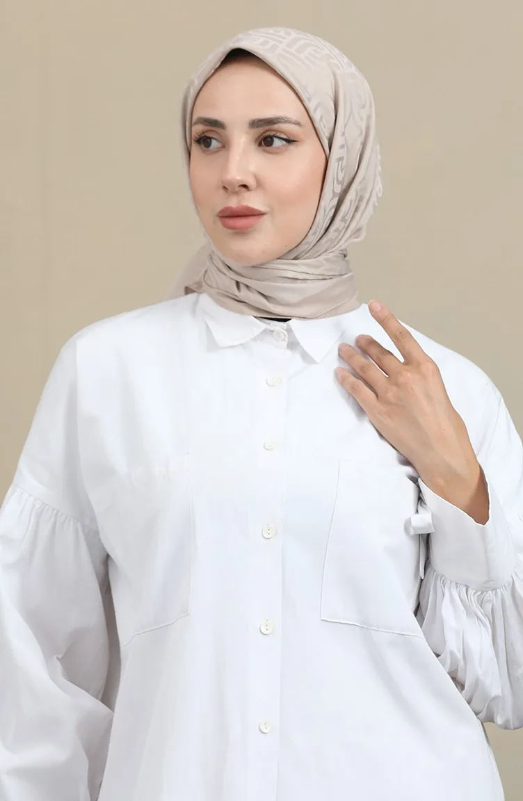 Jakarlı Eşarp 90167-06 Bej