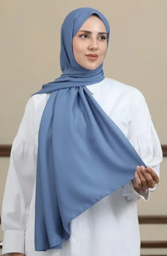 Madame Mary Baklava Jacquard Sjaal 19087-06 Indigo 19087-06