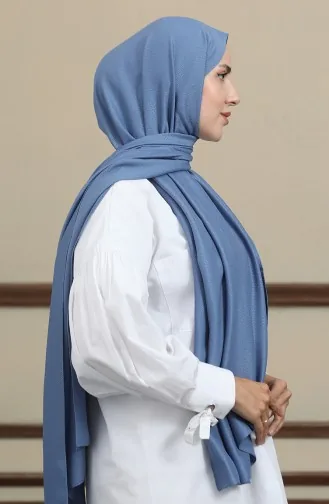 Madame Mary Baklava Jacquard Sjaal 19087-06 Indigo 19087-06