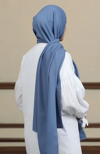 Madame Mary Baklava Jacquard Sjaal 19087-06 Indigo 19087-06