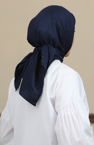 Jacquard Scarf 90168-10 Navy Blue 90168-10