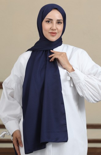 Madame Mary Baklava Jacquard Shawl 19087-05 Navy Blue 19087-05