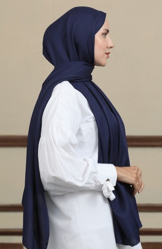 Madame Mary Baklava Jacquard Shawl 19087-05 Navy Blue 19087-05