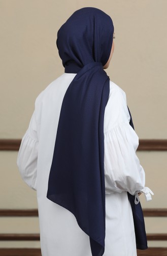 Madame Mary Baklava Jacquard Shawl 19087-05 Navy Blue 19087-05